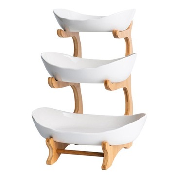 TALERZ NA OWOCE Z TRÓJWARSTWOWĄ KONSTRUKCJĄ, WYGODNA TACKA DO PRZECHOWYWANIA