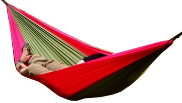 Hamak Zen karabinkami ULTRALIGHT Bushmen Red/Olive