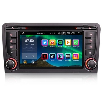 RADIO 2DIN NAWIGACJA ANDROID AUDI A3 8P 4/64 GB DSP CARPLAY LTE