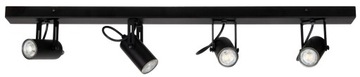 Lampa sufitowa czarna szyna spot halogenowa GU10