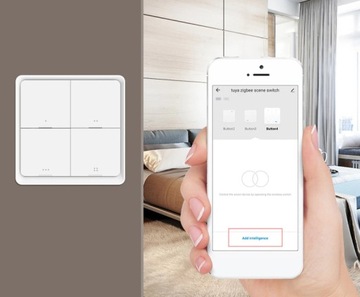 Кнопка сцены на пульте TUYA ZigBee 4 канала 12 СЦЕН