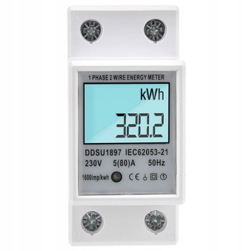 СЧЕТЧИК ЭНЕРГИИ ОДНОФАЗНЫЙ 230В 5(80)А СЧЕТЧИК РАСХОДА ЭНЕРГИИ