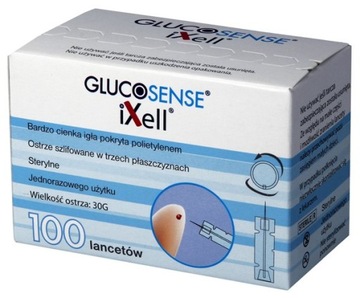 LANCETY DO NAKŁUWACZA iXell Glucosense igły 100 sz