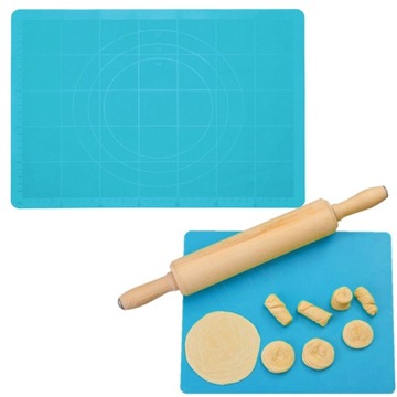 MATA STOLNICA SILIKONOWA Z PODZIAŁKĄ NIEBIESKA