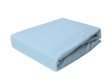PRZEŚCIERADŁO JERSEY Z GUMKĄ 160x210 JASNY NIEBIES