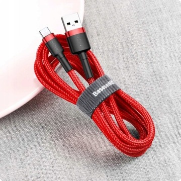 Кабель USB-C QC3.0 3A прочного нейлонового кабеля Baseus Cafule/шнур USB-C QC3.0 3A