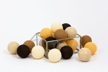 Zestaw lampek Cotton Balls Golden Autumn 20 kul