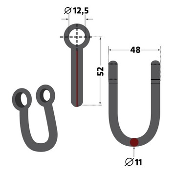 Колотушка + дужка RM-806 Samasz Lama Muthing MU-E MU4
