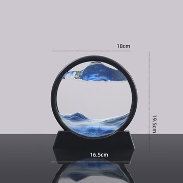 ВРАЩАЮЩИЕСЯ ПЕСОЧНЫЕ ЧАСЫ, красивые песочные часы, СИНИЙ ОТДЕЛКА