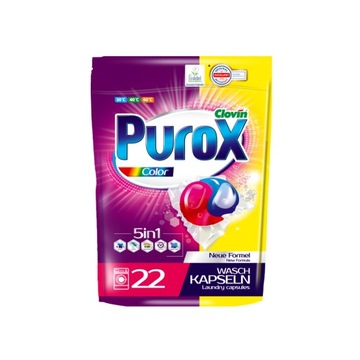 CLOVIN KAPSUŁKI DO PRANIA PUROX COLOR 22SZT