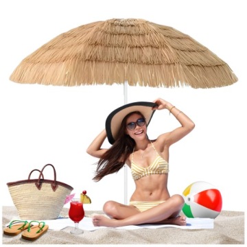 ПЛЯЖНЫЙ ЗОНТ ГАВАЙСКИЙ САД, СОЛОМНО-БЕЖЕВЫЙ, БОЛЬШАЯ СКЛАДНАЯ ТЕРРАСА, БАЛКОН