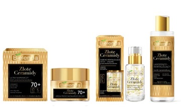 BIELENDA ZŁOTE CERAMIDY ZESTAW 70+ KREM D/N 50ml+ SERUM 30ml + TONIK 200ml