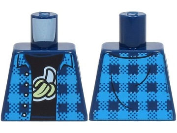 Lego Nowy Tors bez Rączek Dark Blue Koszula flanelowa Logo Banan 973pb3774