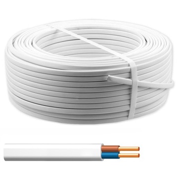 Przewód INSTALACYJNY płaski DRUT kabel YDYp 2x2,5 450/750V POLSKI za metr