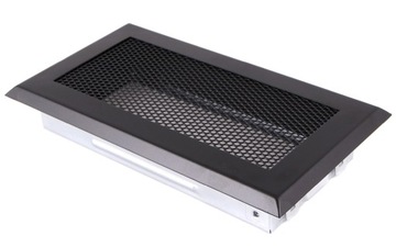 Kratka kominkowa wentylacyjna 10x20cm czarny mat