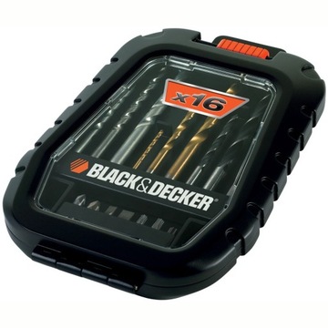 BLACK&DECKER Zestaw WIERTŁA BITY 16el kasetka