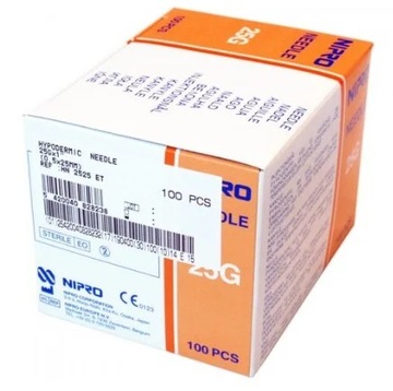 Igły iniekcyjne Nipro 25G 0.5x25mm 100 szt.