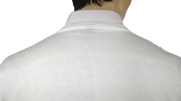 sveter kosoštvorcový špic V Carpe Diem POĽSKÝ biely XL