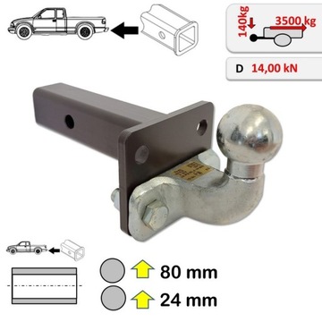 Адаптер фаркопа США 51x51 Рег. Высоты для Chrysler Pacifica 15-