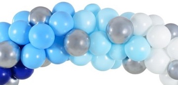 Girlanda balonowa z balonów- niebieska, 200cm