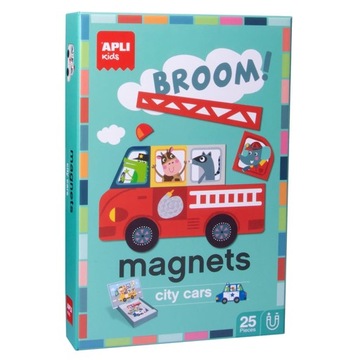 Magnetyczna układanka magnesy POJAZDY Apli Kids