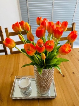 Tulipan silikonowy bukiet tulipany silikonowe