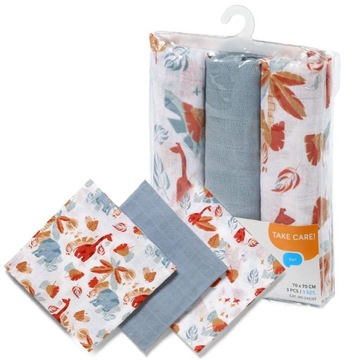 BabyOno Pieluchy Muślinowe 70x70 cm 3 szt. – Miękkie i Delikatne
