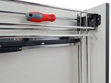 ДВУХЯРОВАЯ ГРУЗОВАЯ КОРЗИНА 150 мм БЕСШУМНОЕ ЗАКРЫВАНИЕ ИТАЛЬЯНСКИЙ СПРАВА