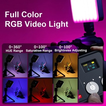 Портативный заполняющий RGB-светильник VRIG FD140 для фотосъемки