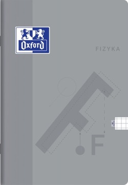 popielaty ZESZYT TEMATYCZNY Fizyka A5 60k w KRATKĘ z marginesem 5szt OXFORD