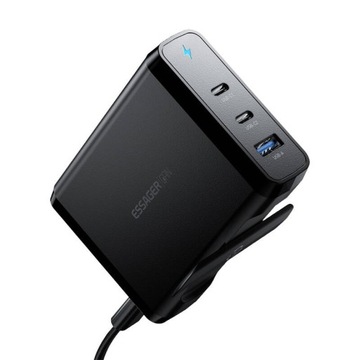 СЕТЕВОЕ ЗАРЯДНОЕ УСТРОЙСТВО ESSAGER FAST GAN ДЛЯ НОУТБУКА USB-C USB PD3.0 QC4.0 140 Вт