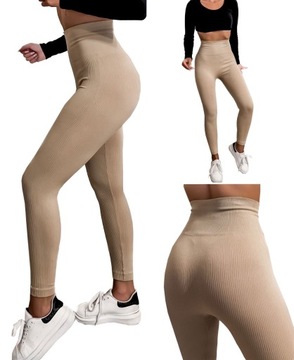 LEGGINSY PRĄŻKOWANE SPODNIE PRĄŻEK GETRY 4XL/5XL