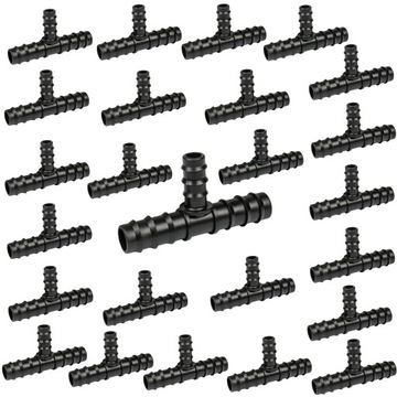 25x TRÓJNIK WTYKANY NAWODNIENIE 16x12x16 mm