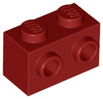 LEGO Brick Modified 1 x 2 Dark Red / ciemny czerwony 11211 2 szt NOWY