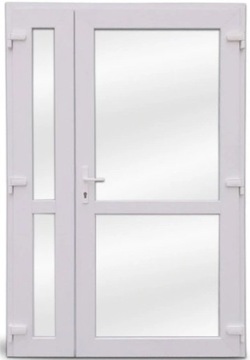 DRZWI ZEWNĘTRZNE PCV DWUSKRZYDŁOWE NA WYMIAR