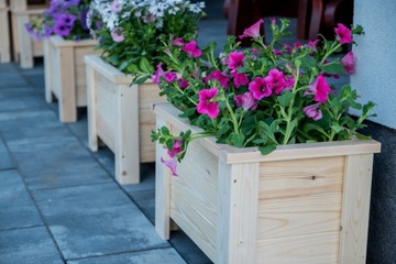 деревянный цветочный горшок, цветочные горшки, цветочные горшки