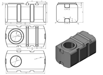 Пластиковый бак для дождевой воды 400л от ПЖ