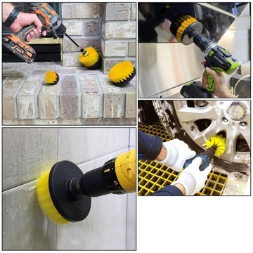 5 штук для чистки, мытья обивки, щетки для дрели по кафелю и полу.