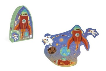 Puzzle Konturowe Rakieta i Kosmos Układanka 60 el.