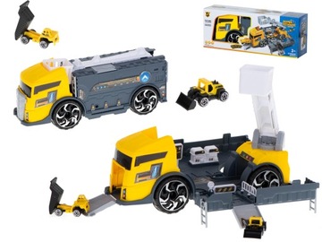 Tir Transporter Ciężarówka Laweta Parking + 2 Auta