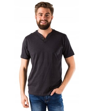 T-SHIRT GRAFITOWY koszulka męska w serek BASIC bawełniana XL Pako Jeans