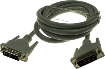 Kabel Przewód do monitora DVI-D - DVI-D Dual Link HAMA FullHD 1,8m szary