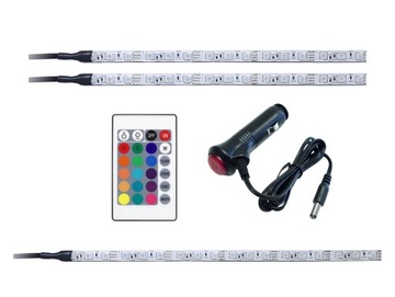 Oświetlenie auta RGB samochodu LED 2x30cm + bagaż