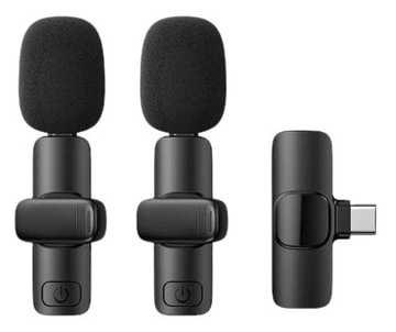 БЕСПРОВОДНЫЕ СВЯЗАННЫЕ МИКРОФОНЫ 2 в 1 для стримеров REMAX USB-C Android