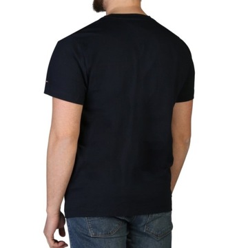 T-shirt męski okrągły dekolt Tommy Hilfiger rozmiar L Czarny