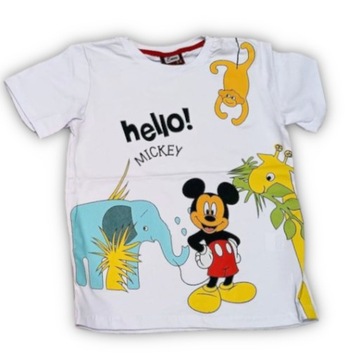T-shirt koszulka Hello Mickey biały 110