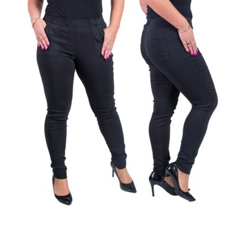 Spodnie MIKSA DŁUGIE 09 czarne Plus Size 42-58 -48