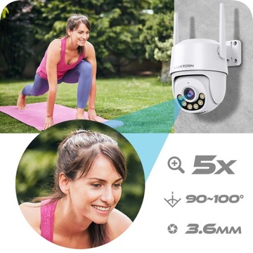 Уличная IP-камера IP WIFI 4MPx 2560x1440 ZOOM x5 Обнаружение LUXTORN