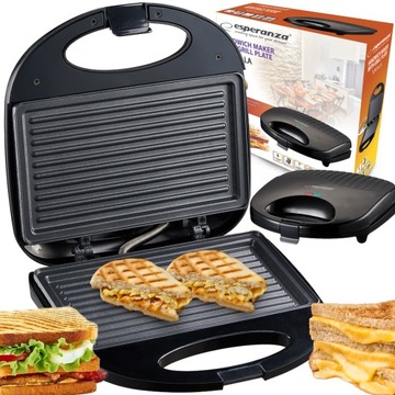 MOCNY GRILL OPIEKACZ DO KANAPEK TORTILLI TOSTER 1000 W PANINI SANDWITCH