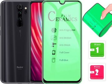 SZKŁO HYBRYDOWE 5D OCHRONNE PEŁNE ELASTYCZNE CAŁY EKRAN DO REDMI NOTE 8 PRO